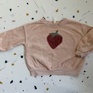 Rylee and Cru Strawberry Graphic Pink Sweatshirt
